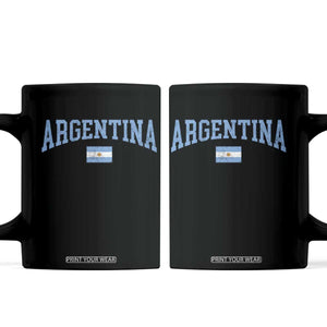 Argentina Sports Throwback Design Vintage Argentinian Flag Coffee Mug TS11 Black Print Your Wear