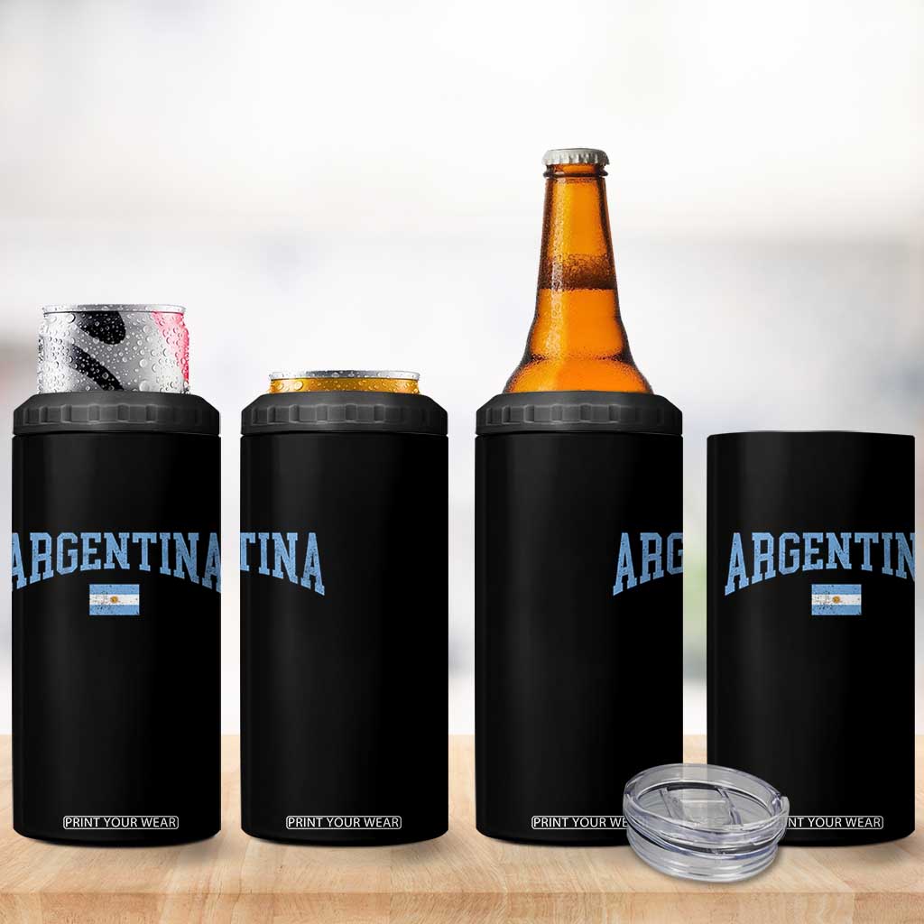 Argentina Sports Throwback Design Vintage Argentinian Flag 4 in 1 Can Cooler Tumbler TS11 Print Your Wear