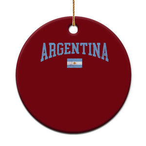 Argentina Sports Throwback Design Vintage Argentinian Flag Ceramic Ornament