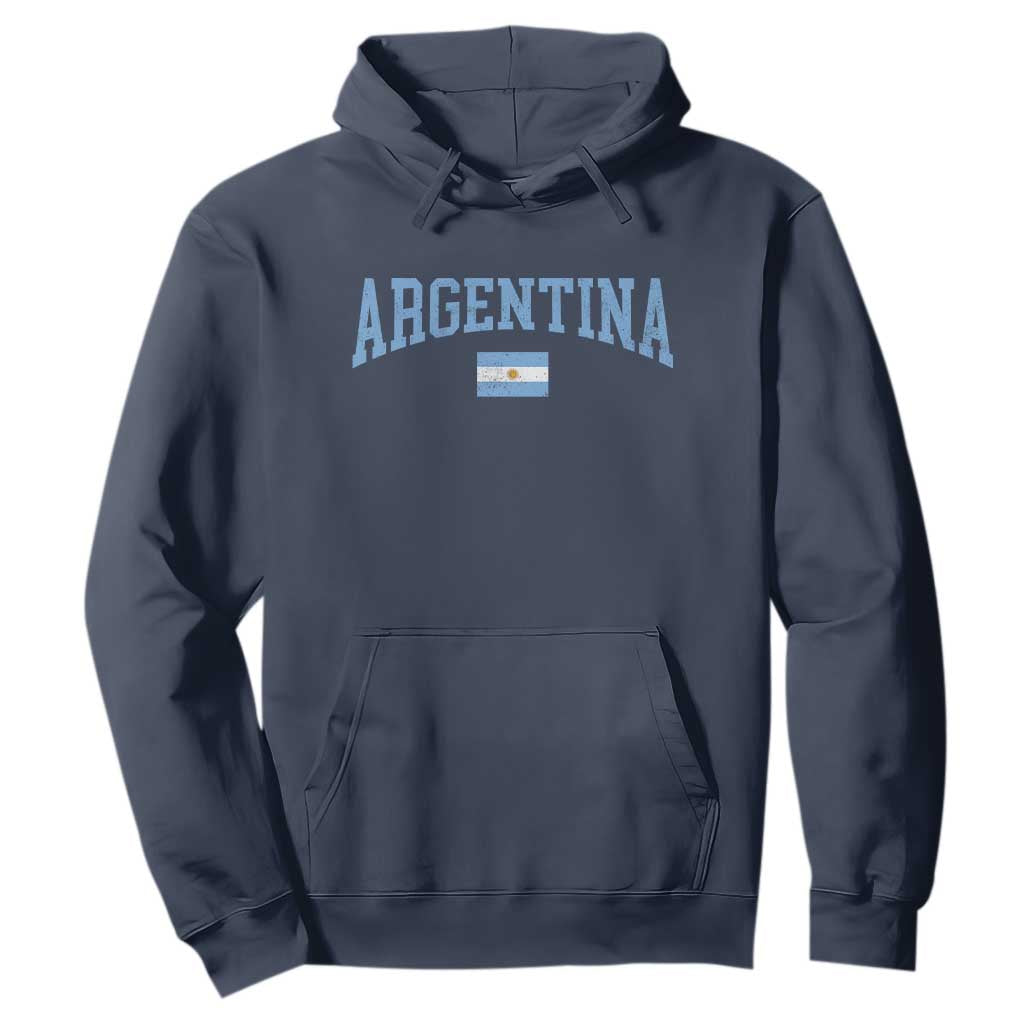 Argentina Sports Throwback Design Vintage Argentinian Flag Hoodie TS11 Navy Print Your Wear