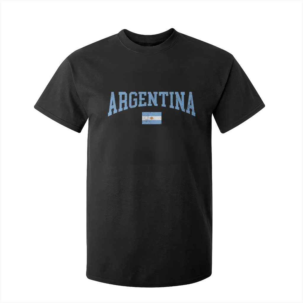 Argentina Sports Throwback Design Vintage Argentinian Flag T Shirt For Kid TS11 Black Print Your Wear