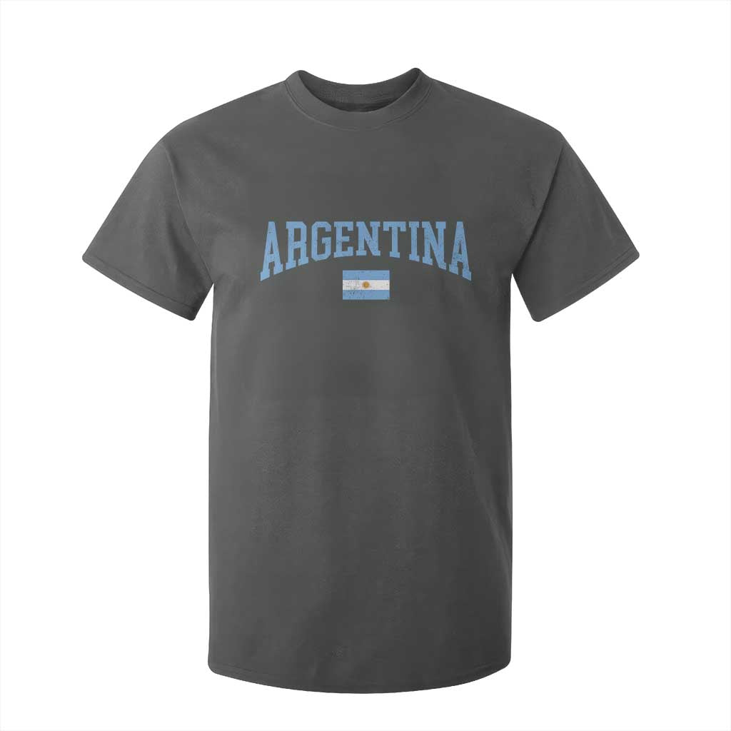 Argentina Sports Throwback Design Vintage Argentinian Flag T Shirt For Kid TS11 Dark Heather Print Your Wear