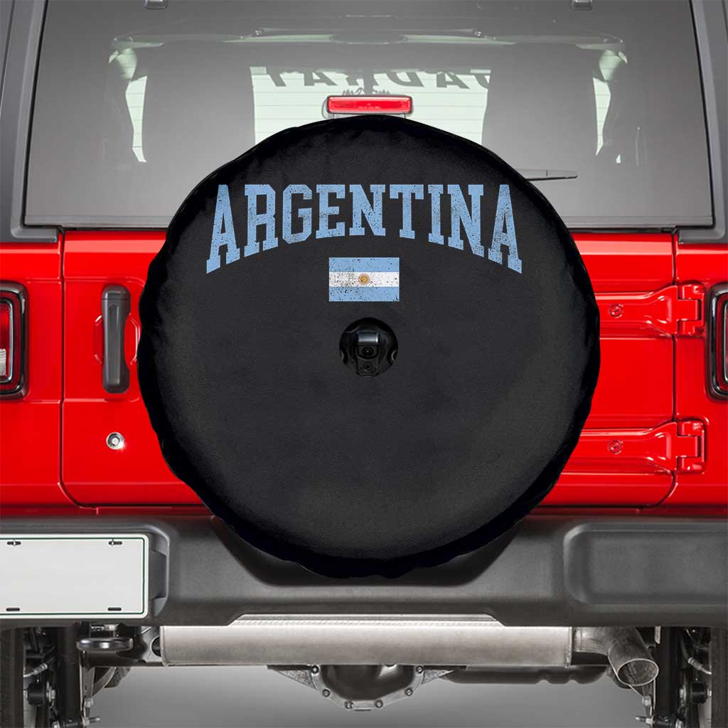 Argentina Sports Throwback Design Vintage Argentinian Flag Spare Tire Cover TS11 Black Print Your Wear
