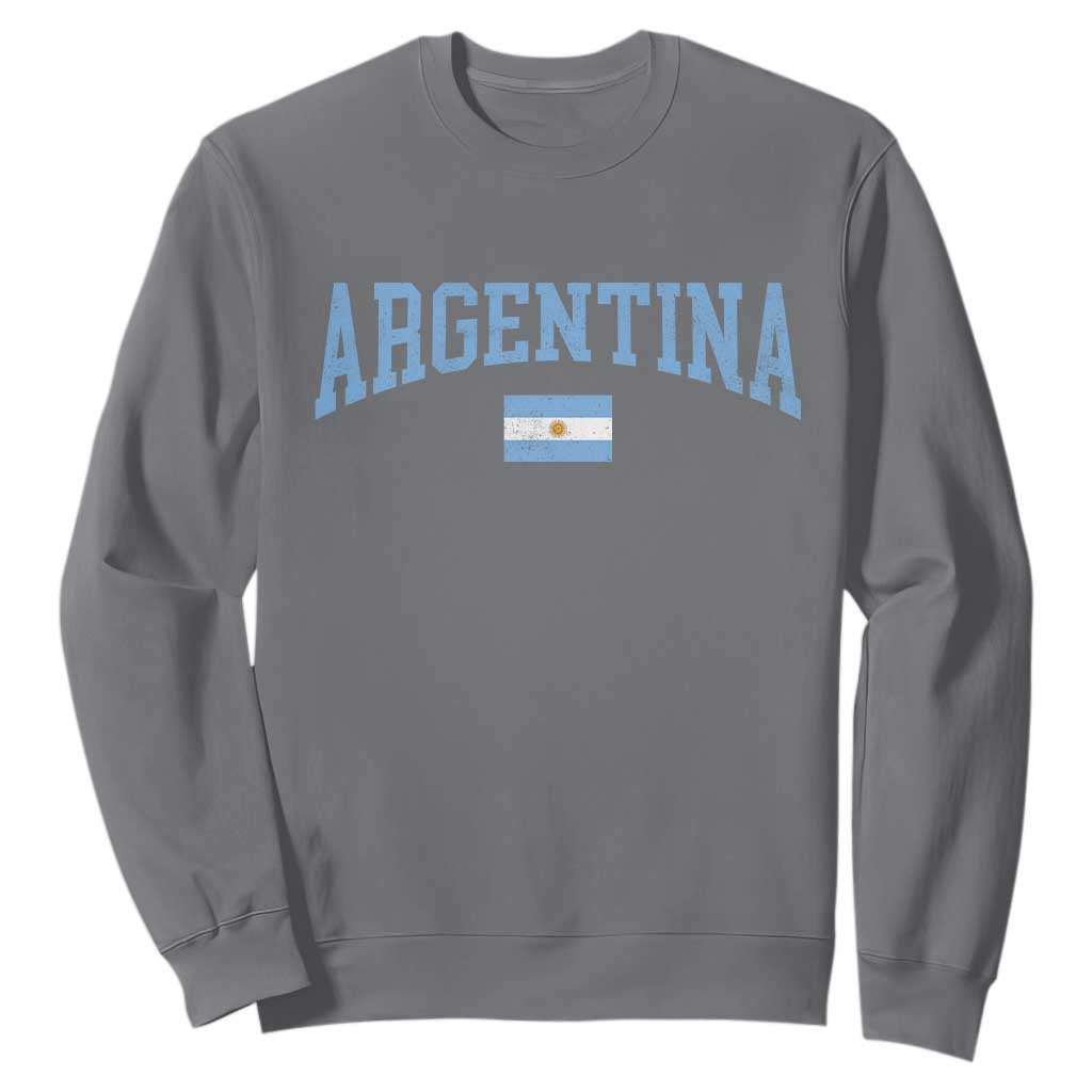 Argentina Sports Throwback Design Vintage Argentinian Flag Sweatshirt TS11 Charcoal Print Your Wear