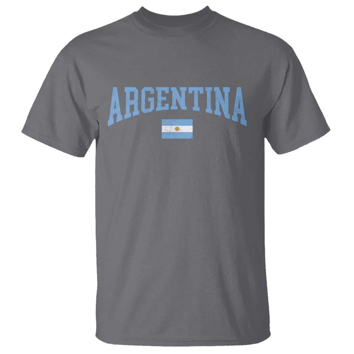 Argentina Sports Throwback Design Vintage Argentinian Flag T Shirt TS11 Charcoal Print Your Wear