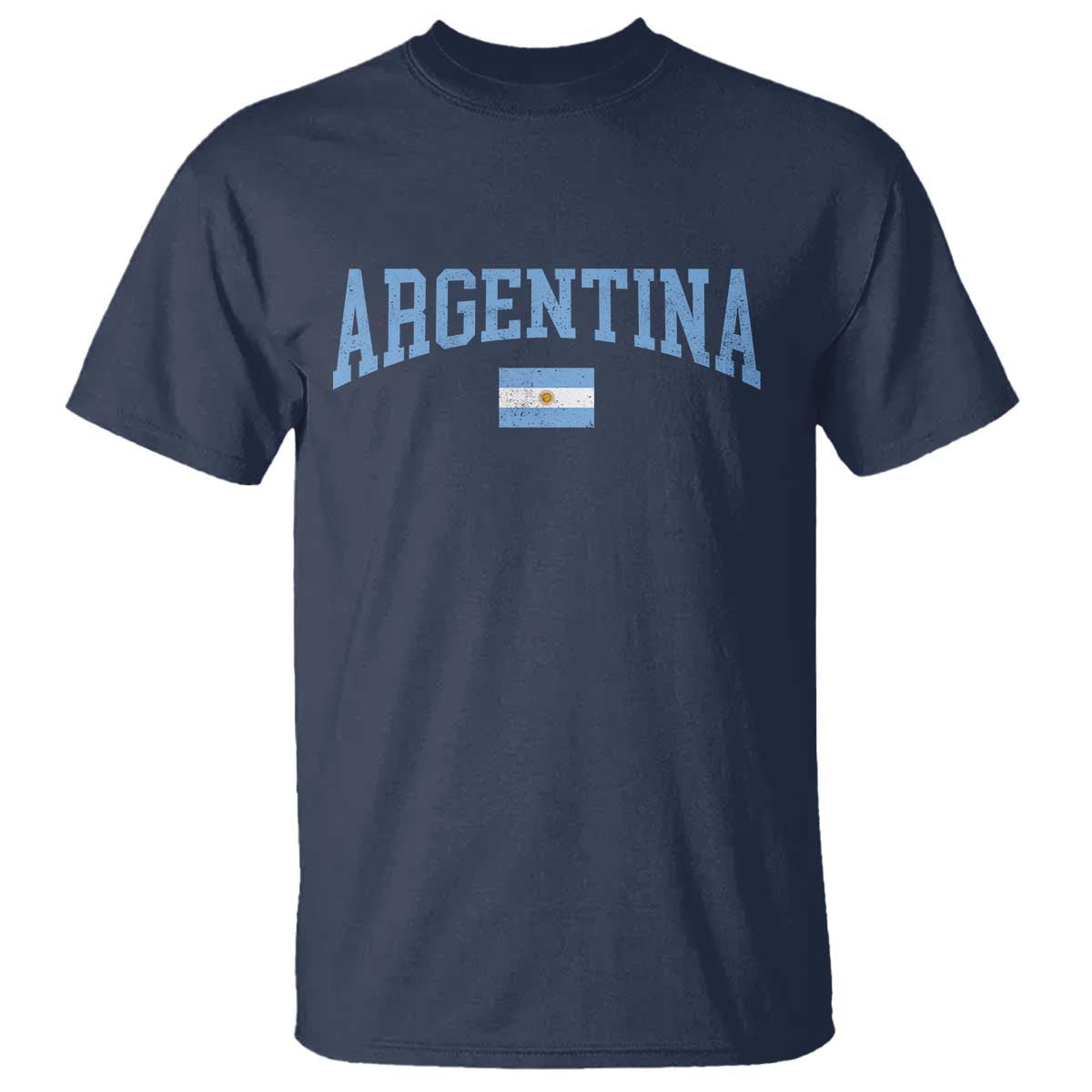 Argentina Sports Throwback Design Vintage Argentinian Flag T Shirt TS11 Navy Print Your Wear