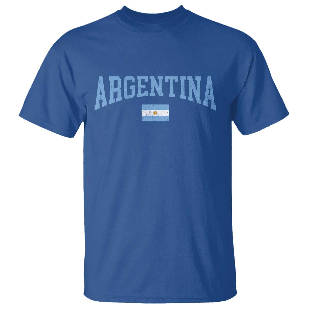 Argentina Sports Throwback Design Vintage Argentinian Flag T Shirt TS11 Royal Blue Print Your Wear