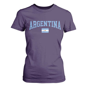 Argentina Sports Throwback Design Vintage Argentinian Flag T Shirt For Women TS11 Purple Print Your Wear