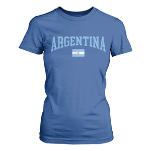 Argentina Sports Throwback Design Vintage Argentinian Flag T Shirt For Women TS11 Royal Blue Print Your Wear
