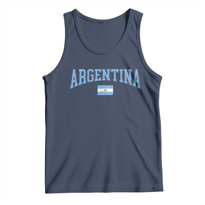 Argentina Sports Throwback Design Vintage Argentinian Flag Tank Top TS11 Navy Print Your Wear