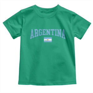 Argentina Sports Throwback Design Vintage Argentinian Flag Toddler T Shirt TS11 Irish Green Print Your Wear