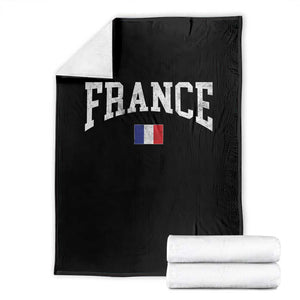France Sports Throwback Design Vintage French Flag Throw Blanket TS11 Black Print Your Wear