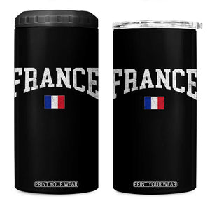 France Sports Throwback Design Vintage French Flag 4 in 1 Can Cooler Tumbler TS11 One Size: 16 oz Black Print Your Wear