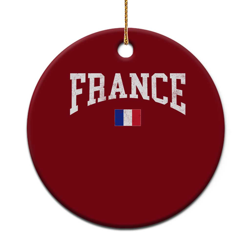 France Sports Throwback Design Vintage French Flag Ceramic Ornament TS11 1pc Red Print Your Wear