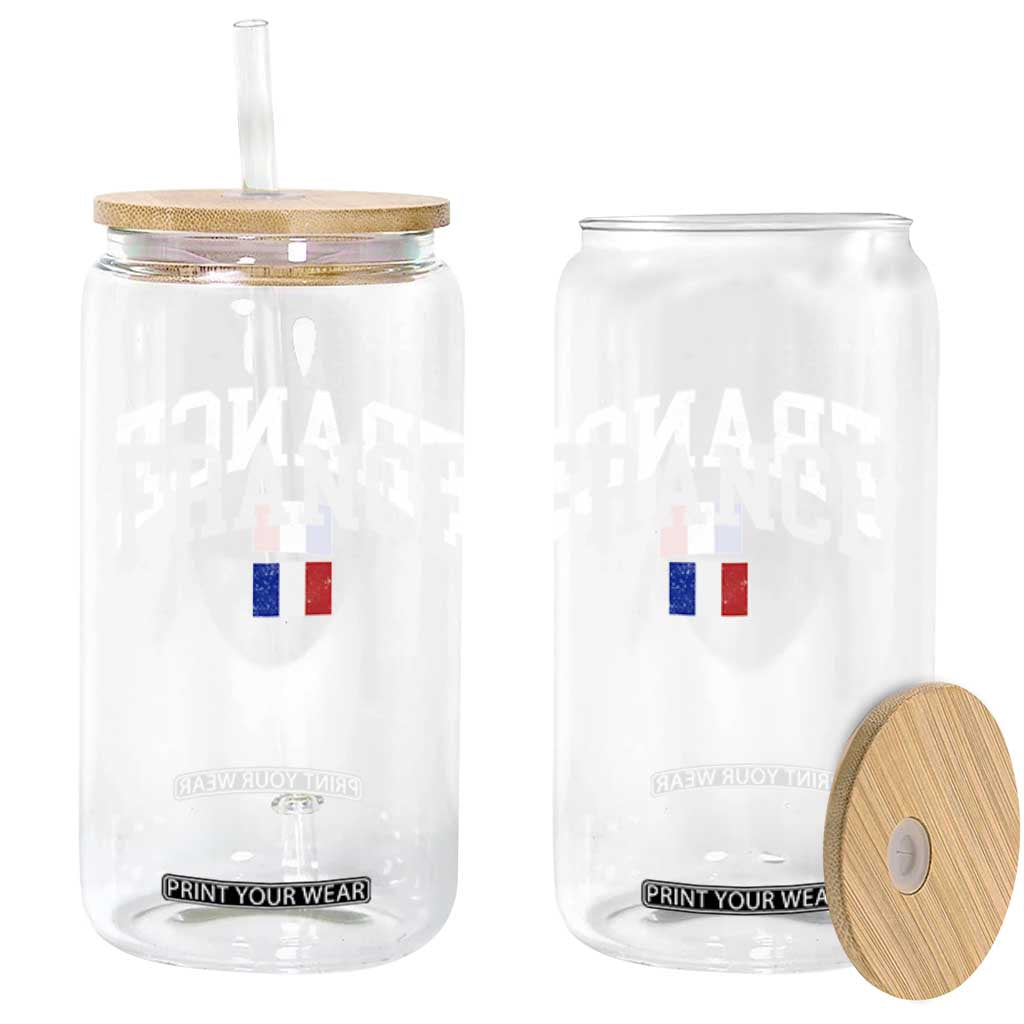France Sports Throwback Design Vintage French Flag Glass Can TS11 Print Your Wear