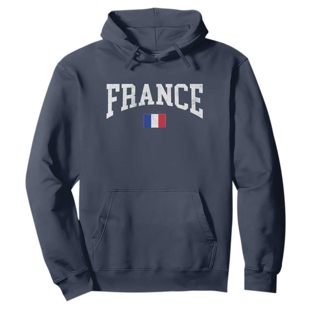 France Sports Throwback Design Vintage French Flag Hoodie TS11 Navy Print Your Wear