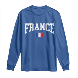France Sports Throwback Design Vintage French Flag Long Sleeve Shirt TS11 Royal Blue Print Your Wear