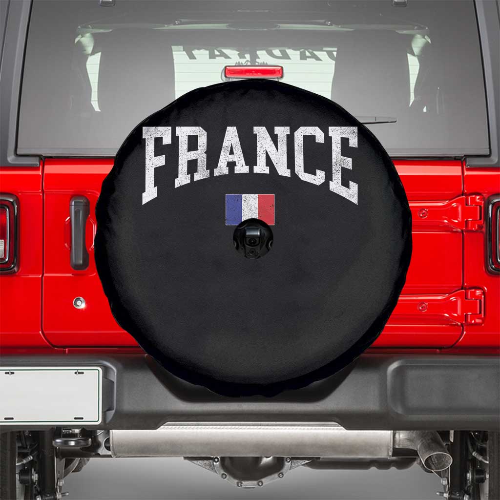 France Sports Throwback Design Vintage French Flag Spare Tire Cover TS11 Black Print Your Wear