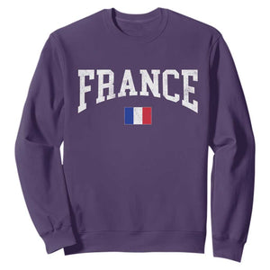France Sports Throwback Design Vintage French Flag Sweatshirt TS11 Purple Print Your Wear