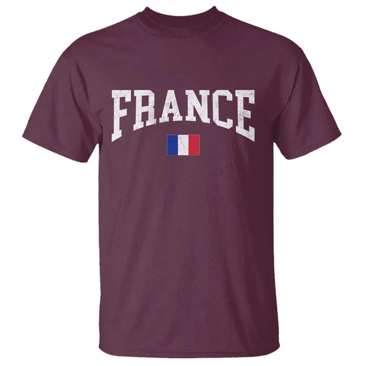 France Sports Throwback Design Vintage French Flag T Shirt TS11 Maroon Print Your Wear