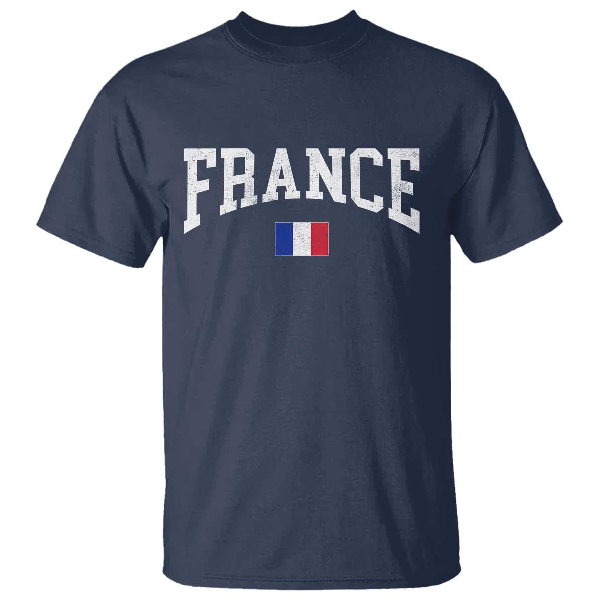 France Sports Throwback Design Vintage French Flag T Shirt TS11 Navy Print Your Wear