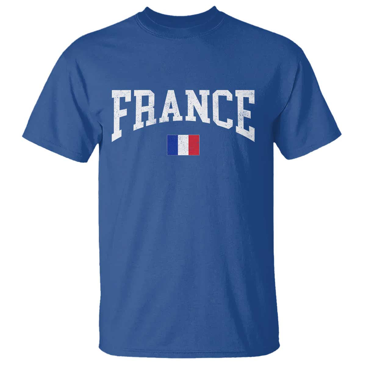 France Sports Throwback Design Vintage French Flag T Shirt TS11 Royal Blue Print Your Wear