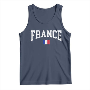 France Sports Throwback Design Vintage French Flag Tank Top TS11 Navy Print Your Wear