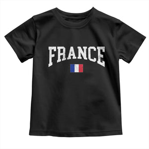 France Sports Throwback Design Vintage French Flag Toddler T Shirt TS11 Black Print Your Wear