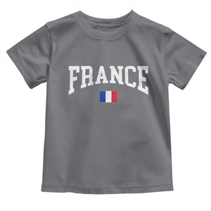 France Sports Throwback Design Vintage French Flag Toddler T Shirt TS11 Charcoal Print Your Wear