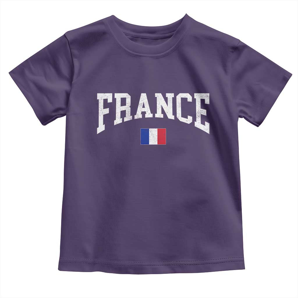 France Sports Throwback Design Vintage French Flag Toddler T Shirt TS11 Purple Print Your Wear