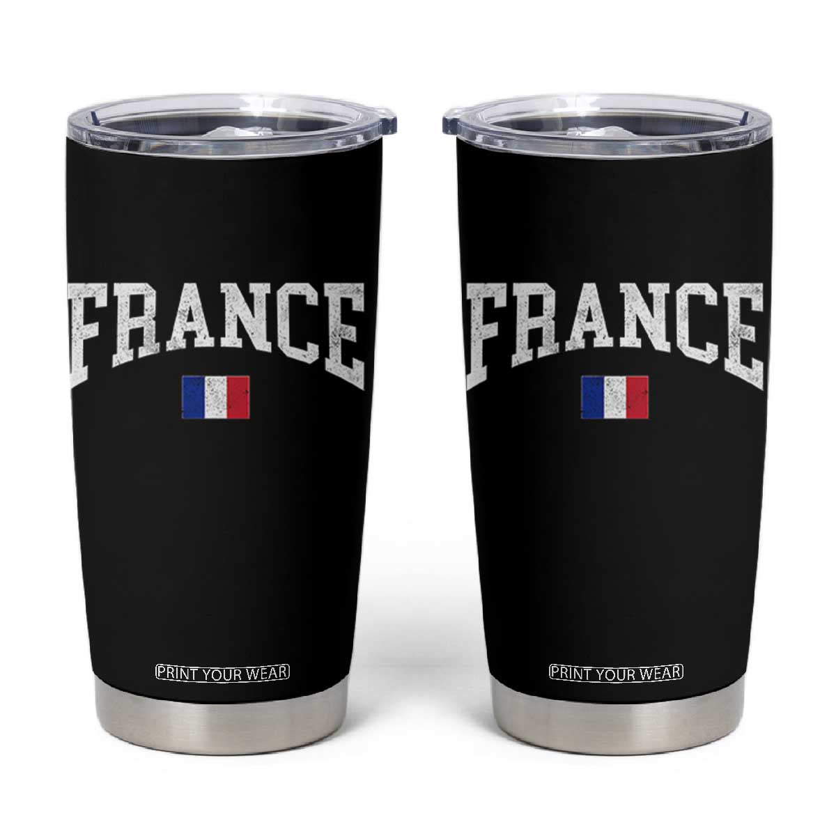 France Sports Throwback Design Vintage French Flag Tumbler Cup TS11 Black Print Your Wear