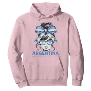 Messy Bun Argentina Pride Argentinian Girl Hoodie TS11 Light Pink Print Your Wear