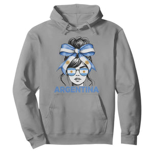 Messy Bun Argentina Pride Argentinian Girl Hoodie TS11 Sport Gray Print Your Wear