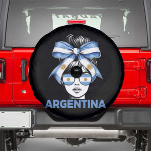 Messy Bun Argentina Pride Argentinian Girl Spare Tire Cover TS11 Black Print Your Wear