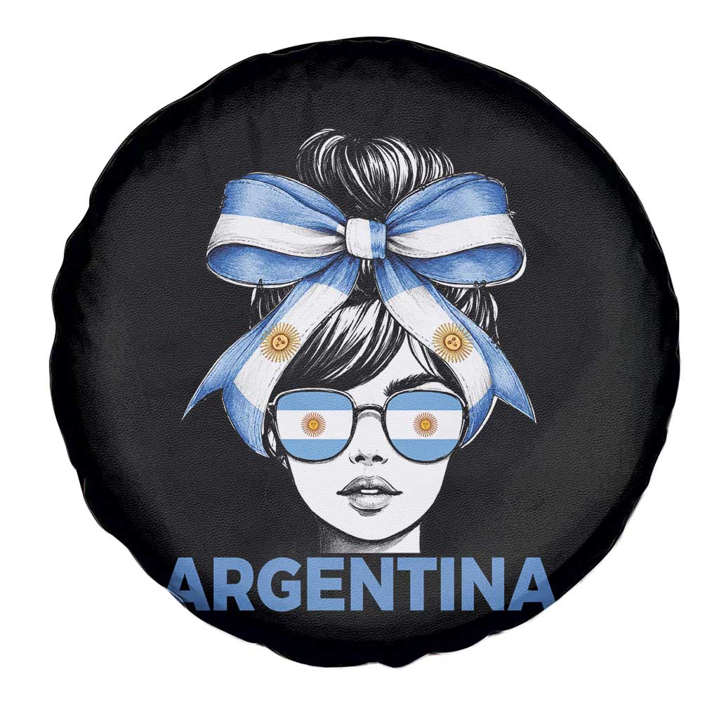 Messy Bun Argentina Pride Argentinian Girl Spare Tire Cover TS11 Print Your Wear