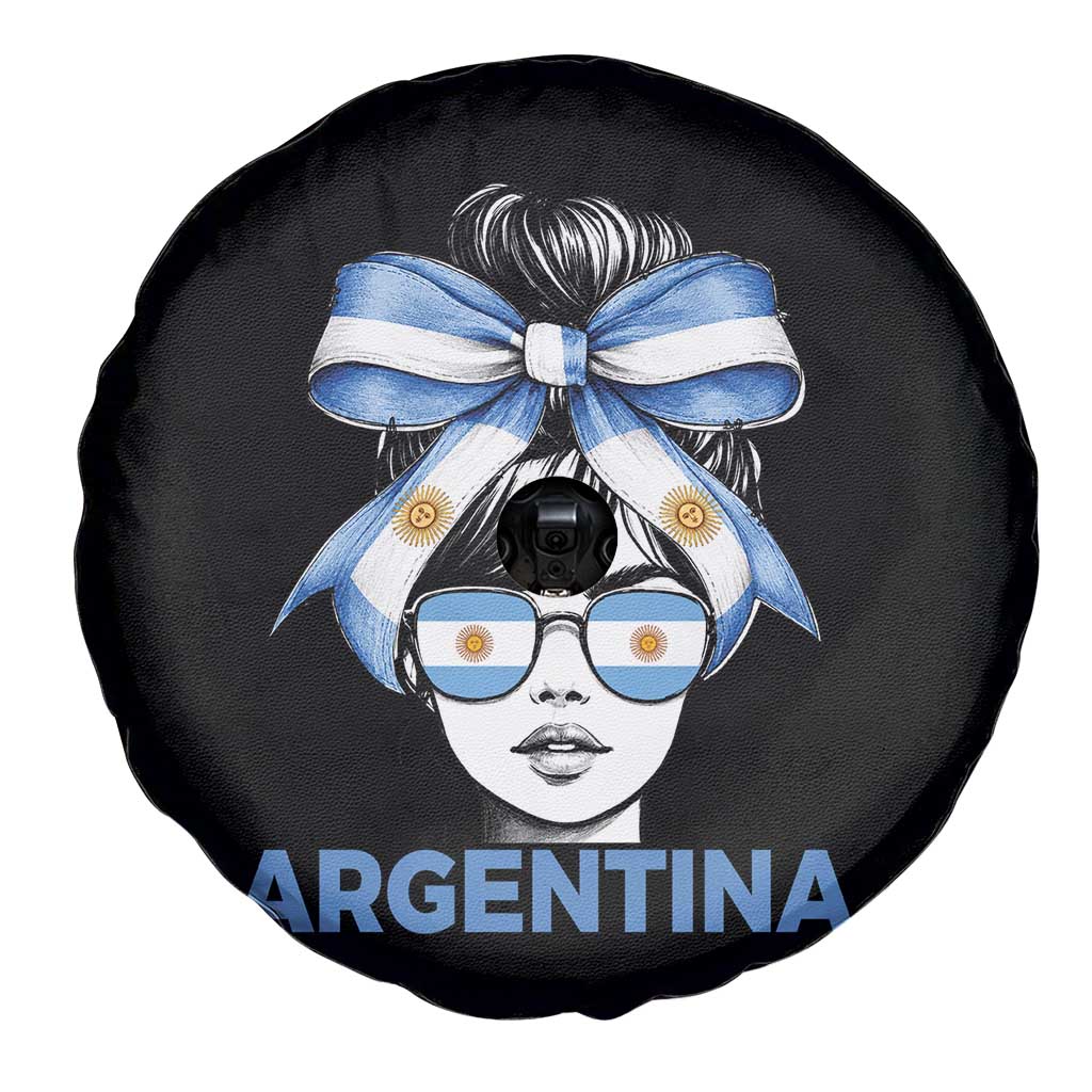 Messy Bun Argentina Pride Argentinian Girl Spare Tire Cover TS11 Print Your Wear