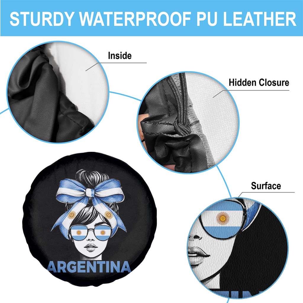 Messy Bun Argentina Pride Argentinian Girl Spare Tire Cover TS11 Print Your Wear