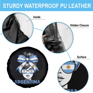 Messy Bun Argentina Pride Argentinian Girl Spare Tire Cover TS11 Print Your Wear