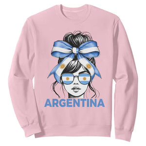 Messy Bun Argentina Pride Argentinian Girl Sweatshirt