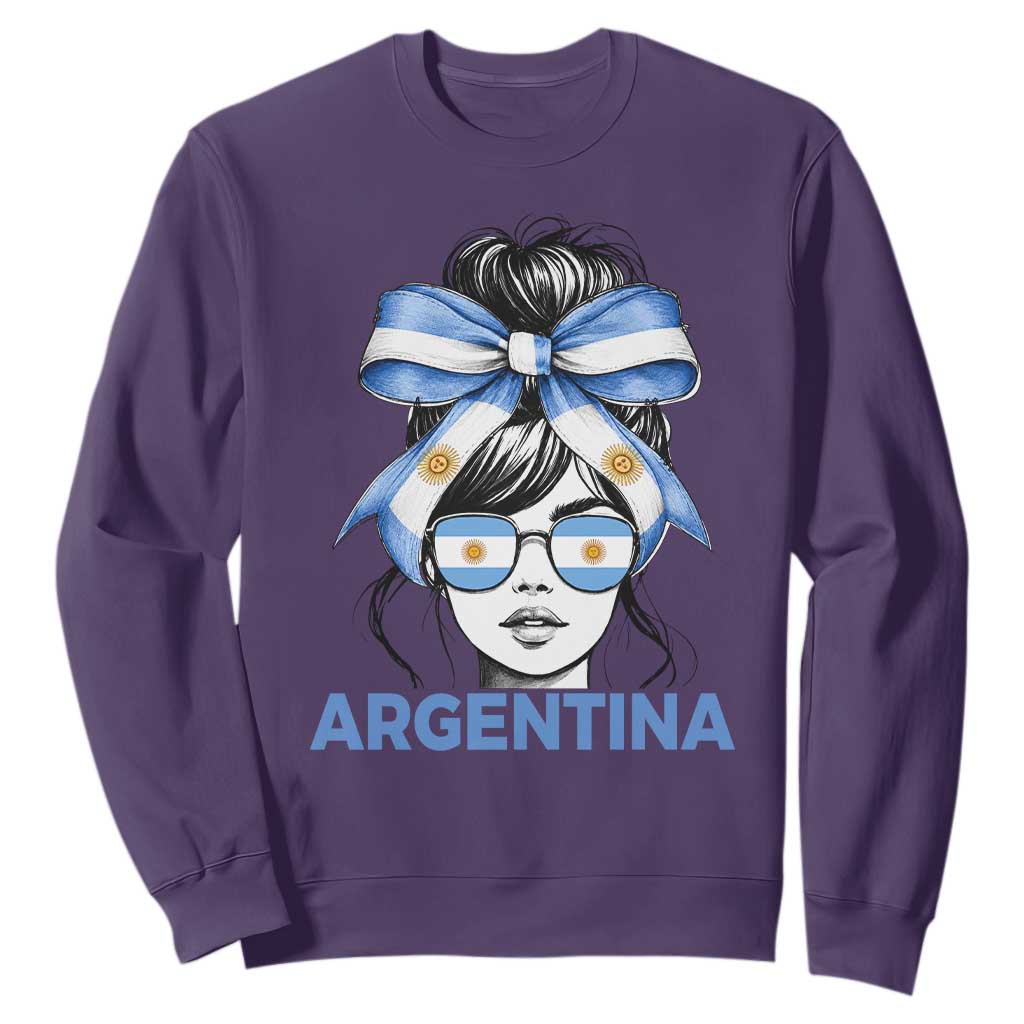 Messy Bun Argentina Pride Argentinian Girl Sweatshirt