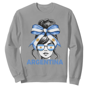 Messy Bun Argentina Pride Argentinian Girl Sweatshirt