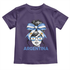 Messy Bun Argentina Pride Argentinian Girl Toddler T Shirt TS11 Purple Print Your Wear