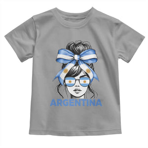 Messy Bun Argentina Pride Argentinian Girl Toddler T Shirt TS11 Sport Gray Print Your Wear