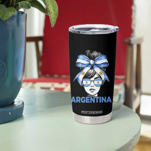 Messy Bun Argentina Pride Argentinian Girl Tumbler Cup TS11 Print Your Wear