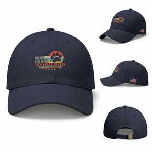 Fur Dad The Man The Myth The Snack Dealer Baseball Cap Dog Fathers Day TS11 Baseball Cap Universal Fit Navy Print Your Wear