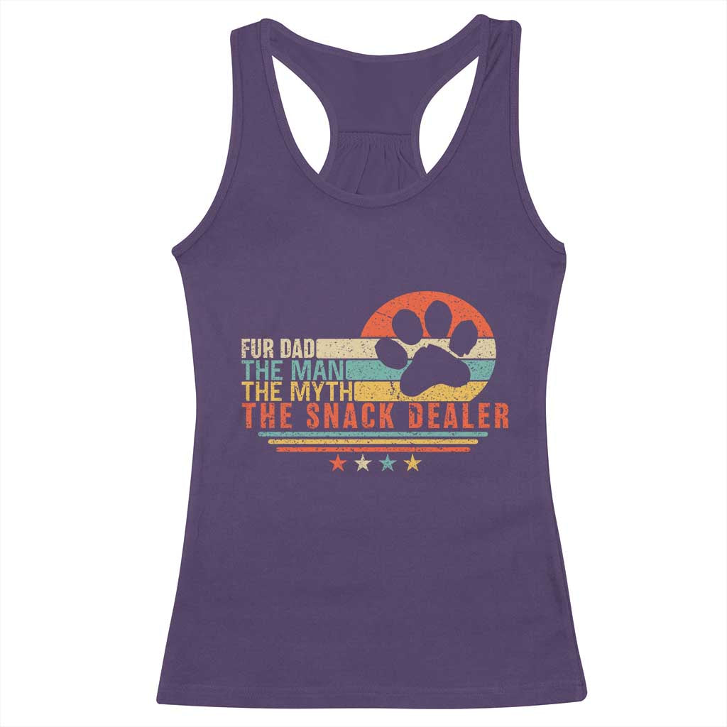 Fur Dad The Man The Myth The Snack Dealer Racerback Tank Top Dog Fathers Day TS11 Purple Print Your Wear