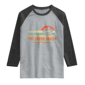 Fur Dad The Man The Myth The Snack Dealer Raglan Shirt Dog Fathers Day TS11 Heather Gray Heather Charcoal Print Your Wear