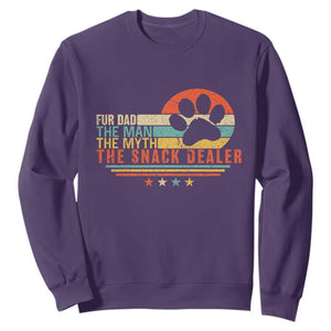 Fur Dad The Man The Myth The Snack Dealer Sweatshirt Dog Fathers Day TS11 Purple Print Your Wear