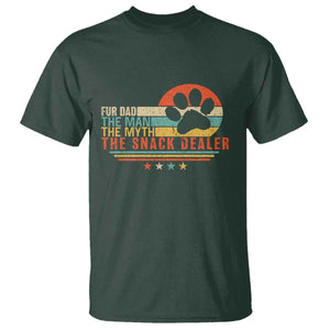 Fur Dad The Man The Myth The Snack Dealer T Shirt Dog Fathers Day TS11 Dark Forest Green Print Your Wear