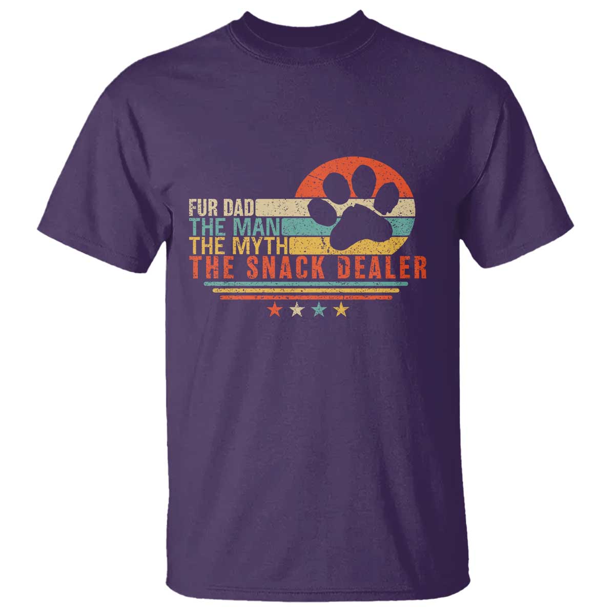 Fur Dad The Man The Myth The Snack Dealer T Shirt Dog Fathers Day TS11 Purple Print Your Wear